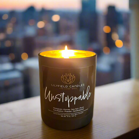 Unstoppable Soy Candle (Dark Musk & Sandalwood)