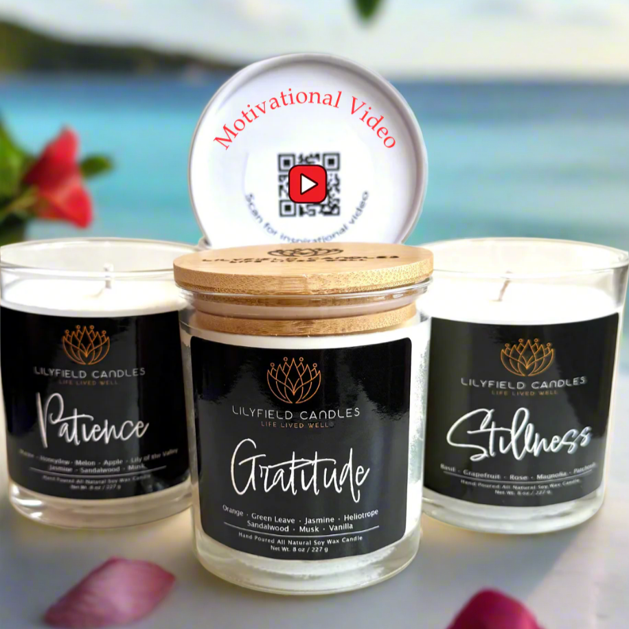 Virtue Collection of 3 Soy Candles (Rose Garden, Coastal and Vanilla Blossom)