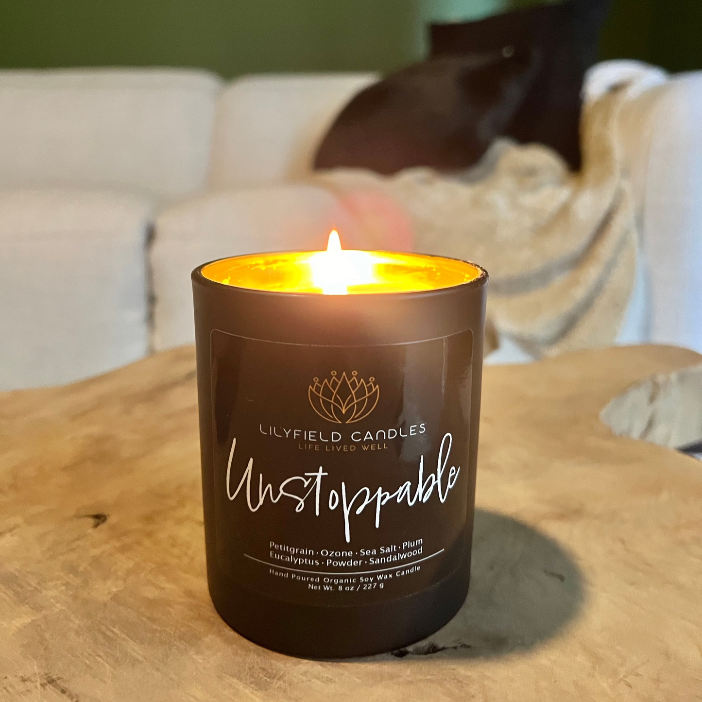 Unstoppable Soy Candle (Dark Musk & Sandalwood)