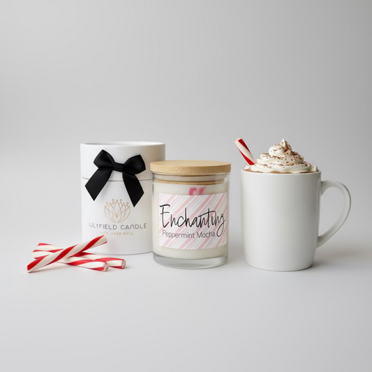 ENCHANTING Soy Candle (Peppermint Mocha) - Lilyfield Candles