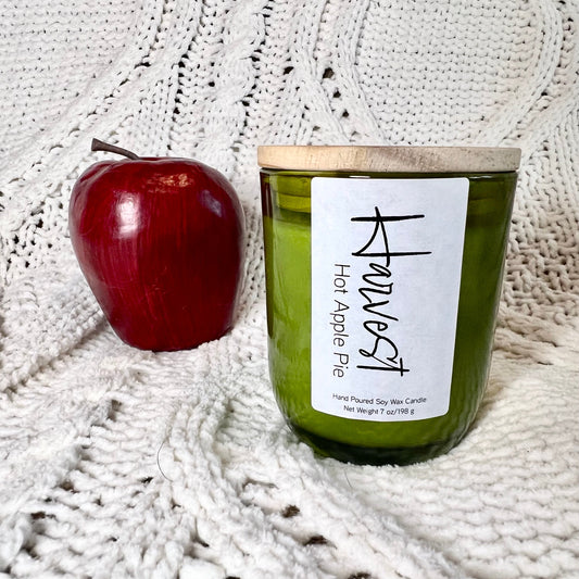 HARVEST Candle cozy fall candle smells like apple pie soy candle for your home apple pie scented candle for harvest season soy candle for your living room