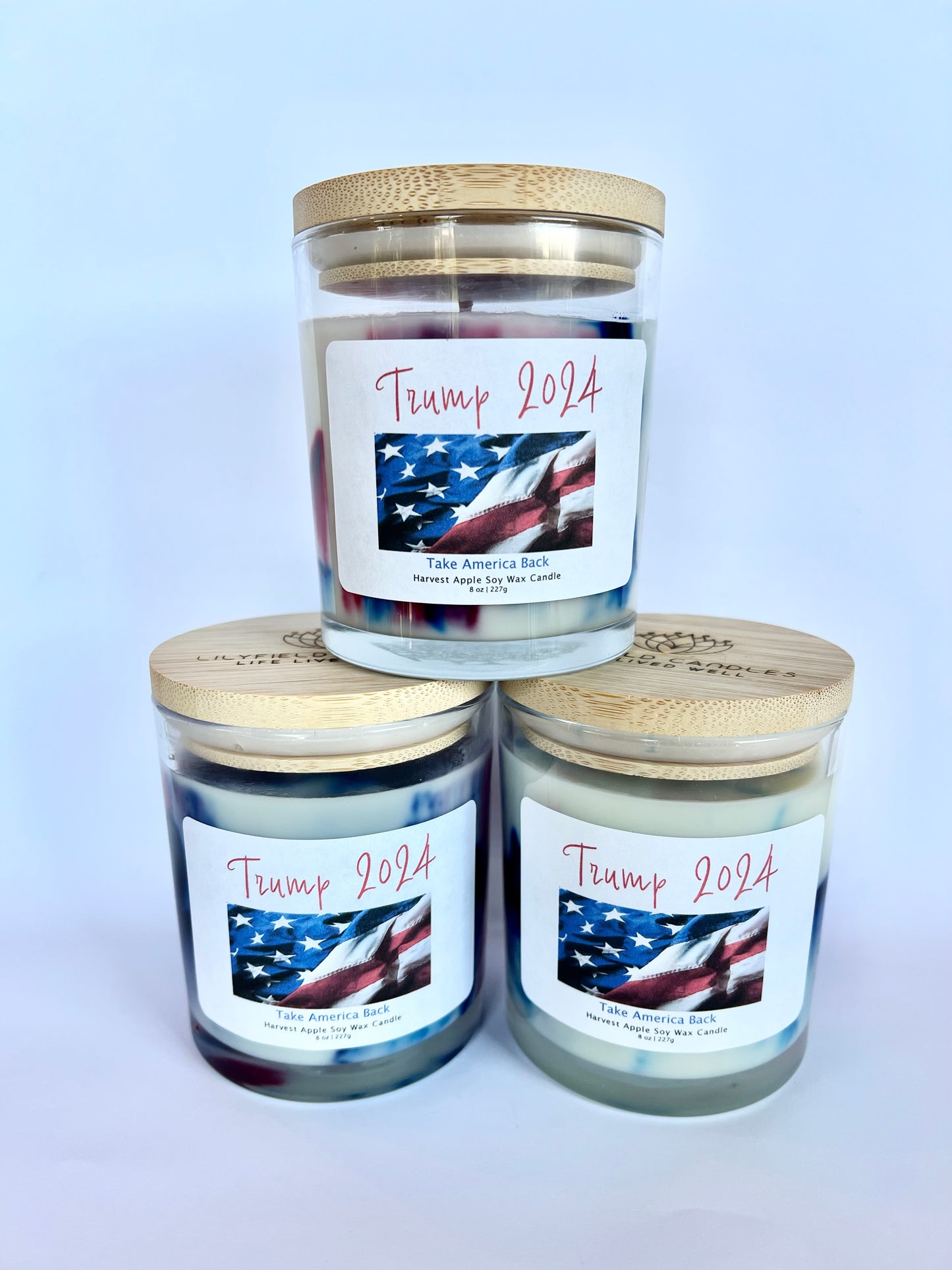 Trump candle Limited Edition apple pie Trump soy candle for the election Trump supporters Make America Great Again candle vote for Trump