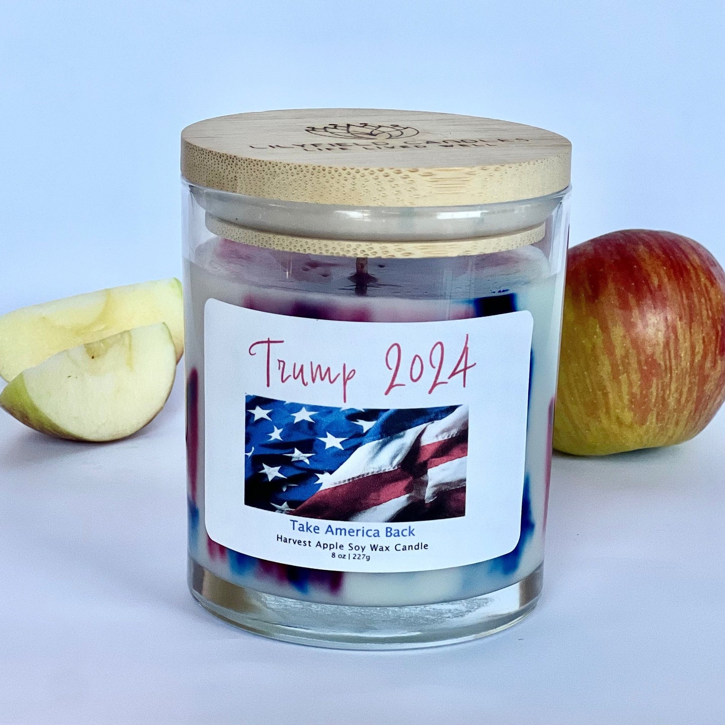 Trump candle Limited Edition apple pie Trump soy candle for the election Trump supporters Make America Great Again candle vote for Trump