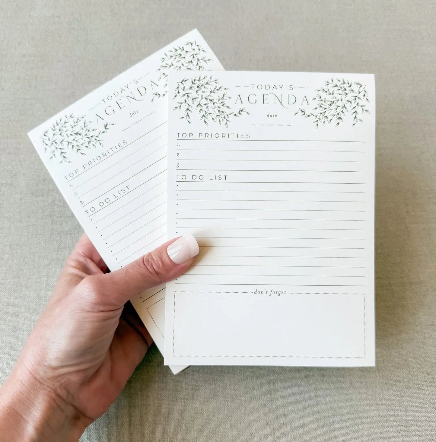 Today's Agenda // Planner Notepad Jen Simpson Design, LLC