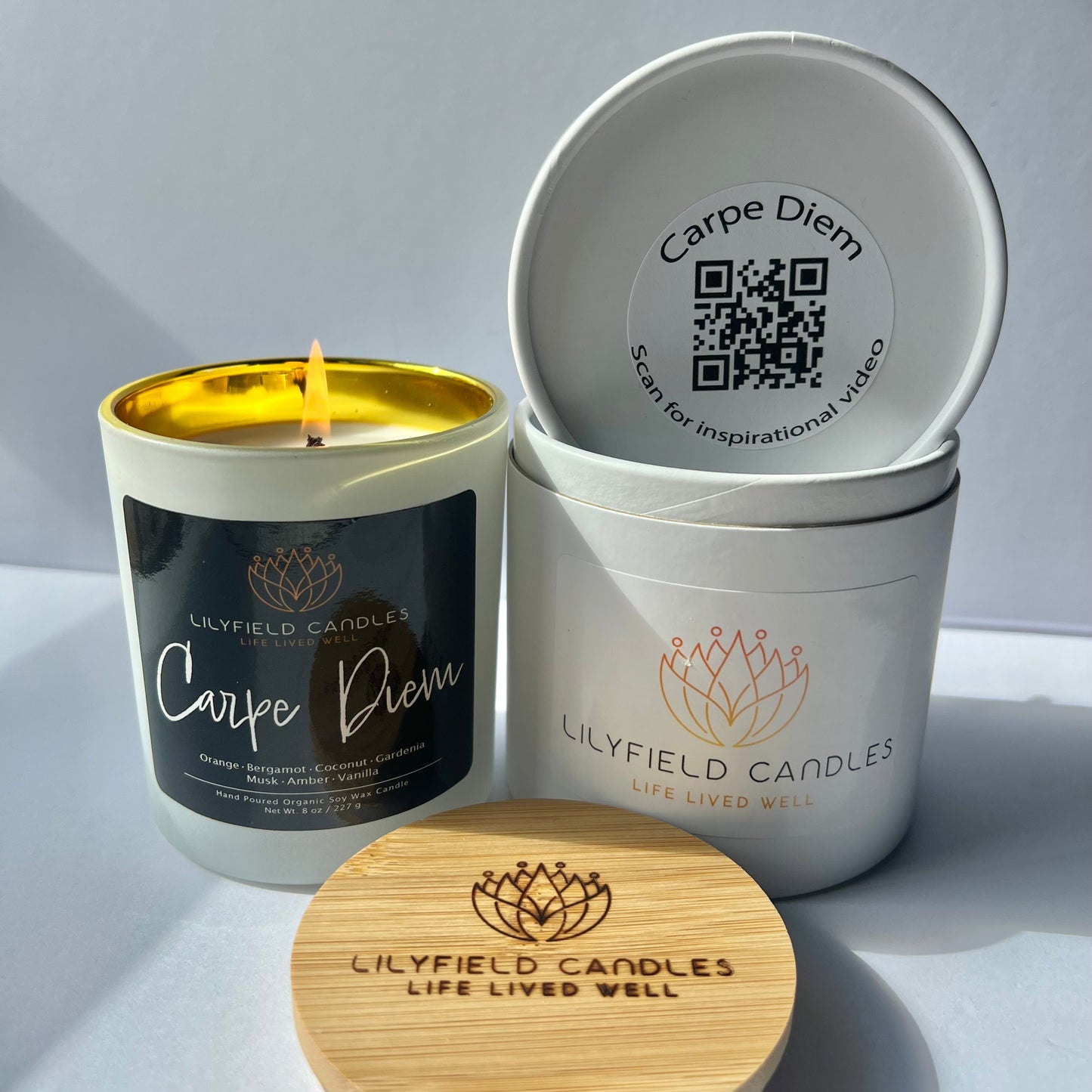 Carpe Diem Soy Candle (Vanilla & Gardenia)