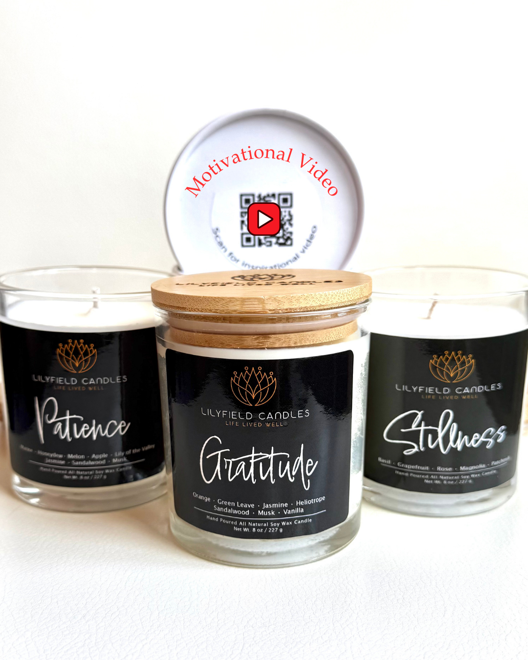 Luxury Collection of 3 Soy Candles (Carpe Diem, Unstoppable and Fearless)