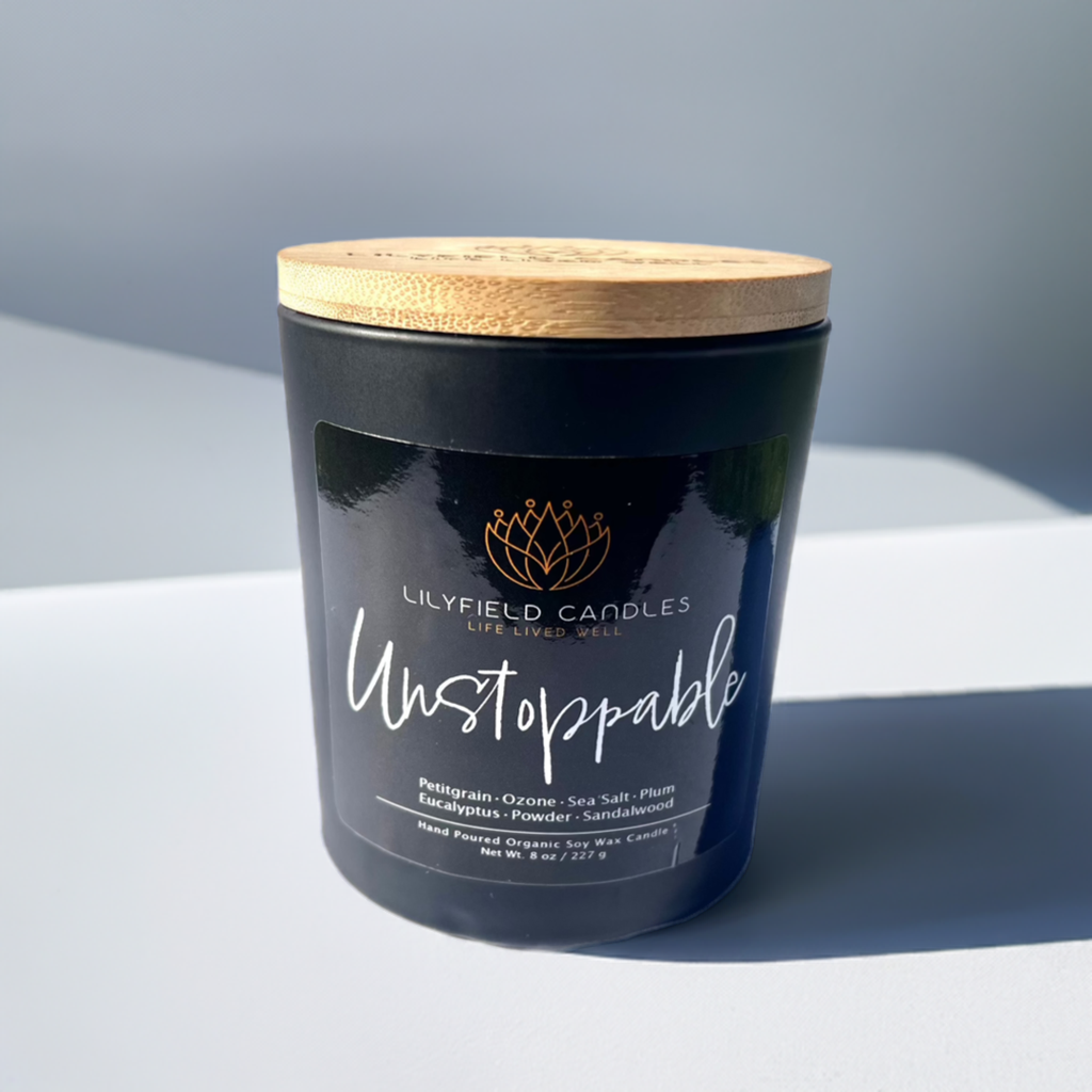 Unstoppable Soy Candle (Dark Musk & Sandalwood)