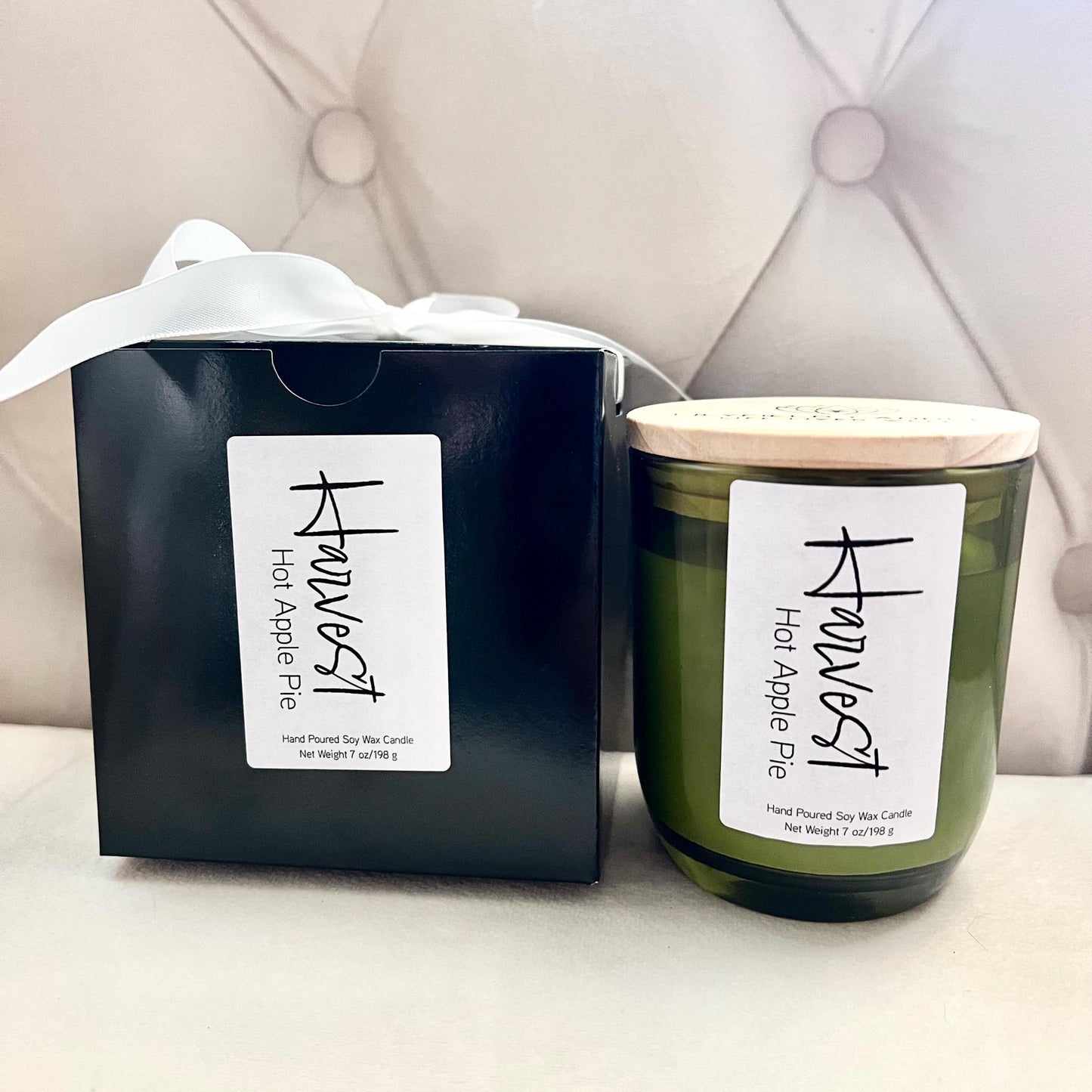 HARVEST Candle cozy fall candle smells like apple pie soy candle for your home apple pie scented candle for harvest season soy candle for your living room