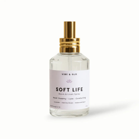 Soft Life - Lavender & Vanilla Room Spray Vibe & Glo Candle Studio